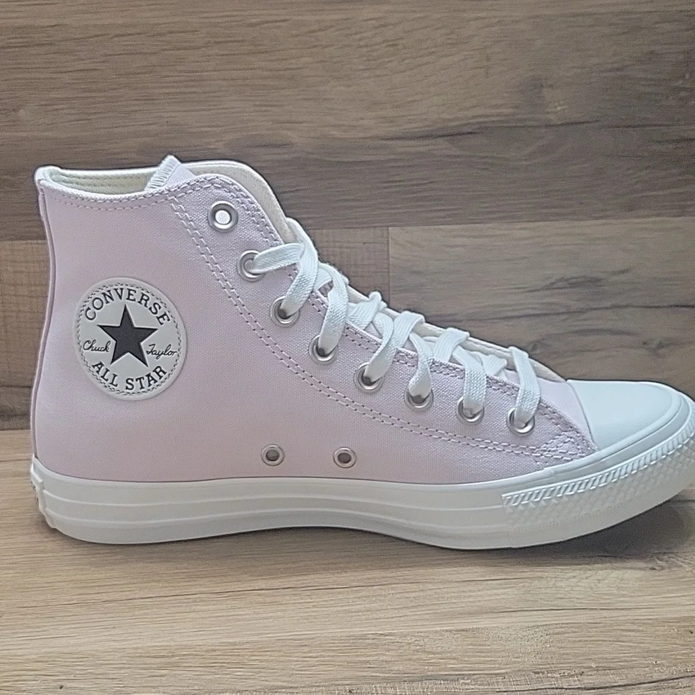 Converse Pink and White High-Top Sneakers Size 8.5 Womens.